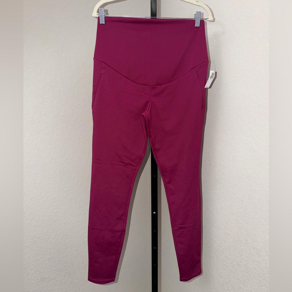 Old Navy Active Maternity Powersoft Coze Edition High Rise Fuchsia Leggings